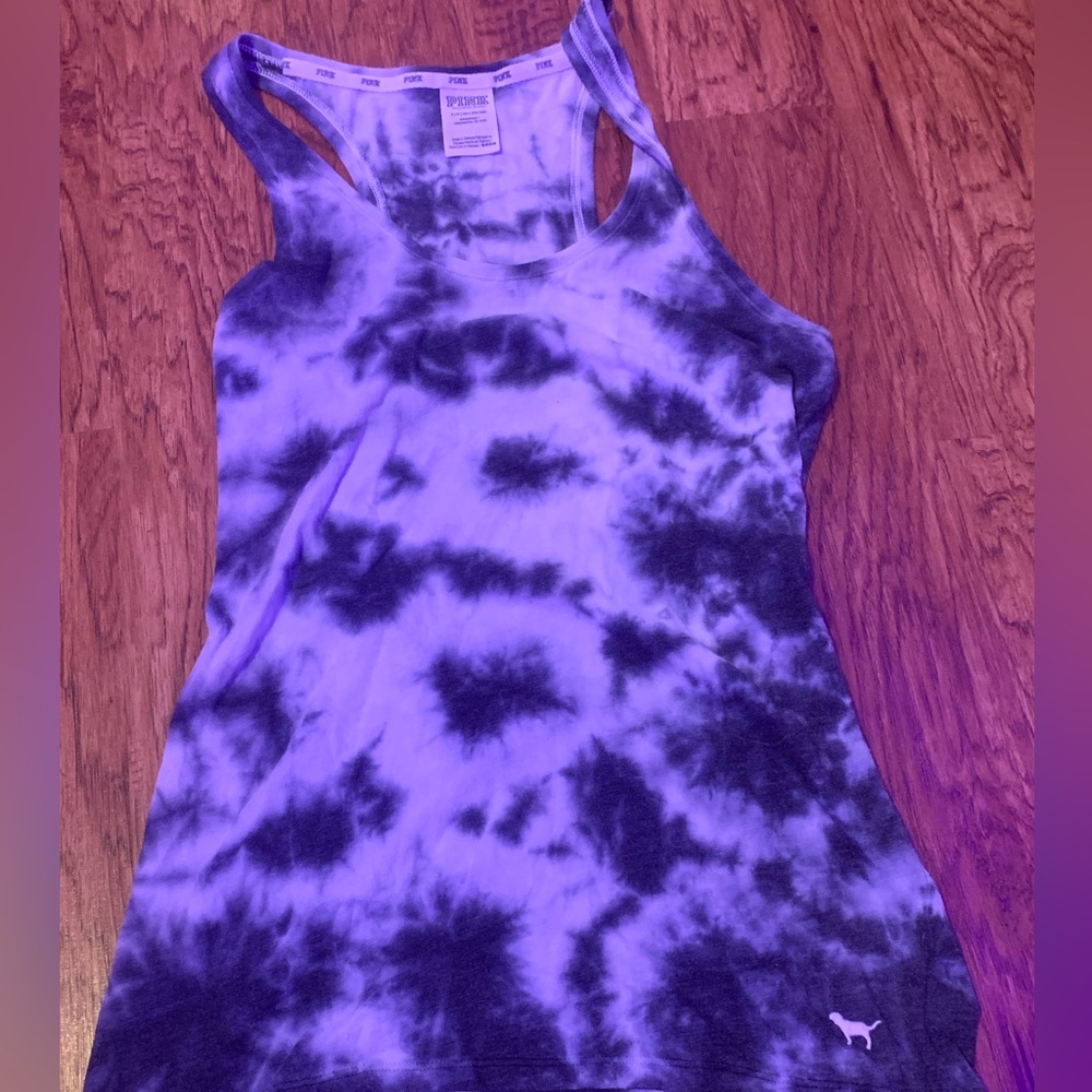 Tie die tank top from pink